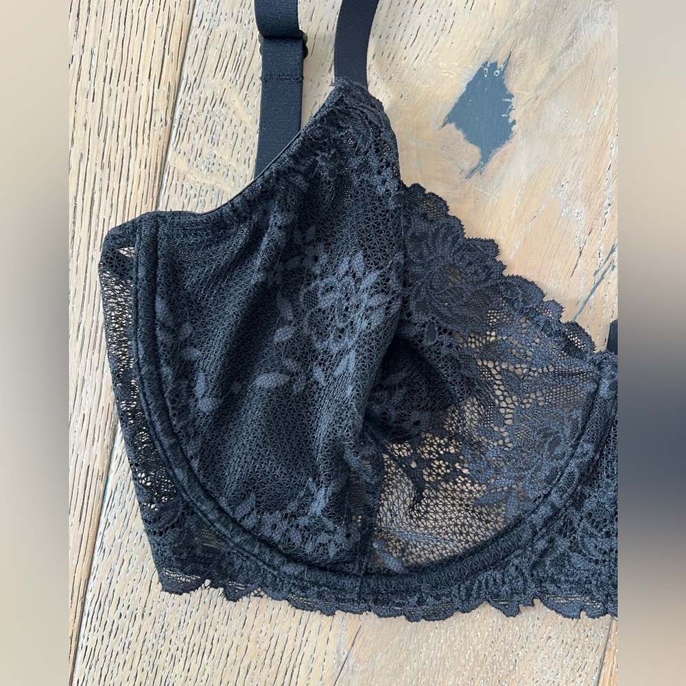 NWT Natori Women's Heavenly: Convertible Balconette Underwire, Black Lace - Picture 9 of 11